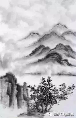 简单的水墨山水画教程（水墨画山水画绘画入门技法步骤图文详解）(11)