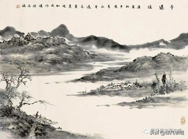 简单的水墨山水画教程（水墨画山水画绘画入门技法步骤图文详解）(1)