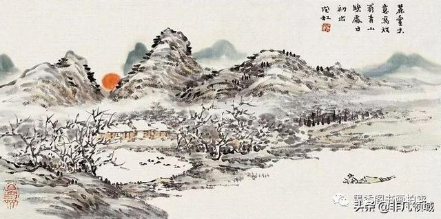 简单的水墨山水画教程（水墨画山水画绘画入门技法步骤图文详解）(15)