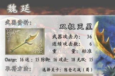 ​真三国无双4终极武器排名