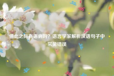 ​值此之际有语病吗？语言学家解析汉语句子中常见错误