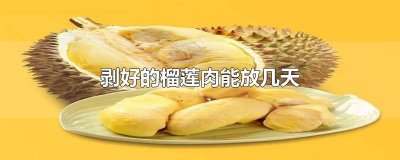 ​剥好的榴莲肉不放冰箱能放几天 榴莲肉从冰箱拿出来可以放多久