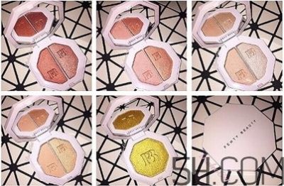 ​fenty beauty双色高光粉饼怎么样_试色