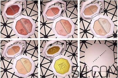 fenty beauty双色高光粉饼怎么样_试色