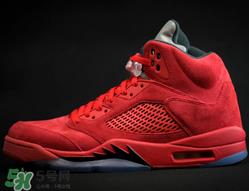 air jordan 5 red suede多少钱？乔丹5代红色麂皮专柜价格