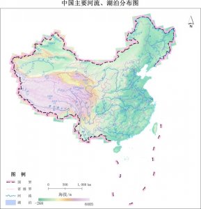 ​中国主要河流湖泊分布图